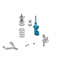 OEM 2005 Honda Civic Shock Absorber Unit, Right Front Diagram - 51605-S5A-C21