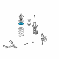 OEM 2001 Honda Civic Rubber, Front Spring Mounting Diagram - 51402-S5A-024