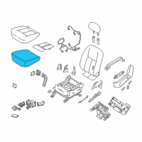 OEM 2018 Nissan Titan Pad Assy-Cushion, Front Seat LH Diagram - 87361-EZ04A