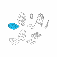OEM Ford Seat Cushion Pad Diagram - 1C2Z-15632A22-AA