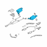 OEM 2015 Infiniti Q70 Exhaust Main Muffler Assembly Diagram - 20100-1ML0A