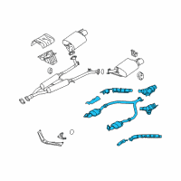 OEM Infiniti Front Exhaust Tube Assembly With Catalyzer Diagram - 20020-1MC0A