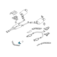 OEM 2011 Infiniti FX50 Bracket-Exhaust Tube Mounting Diagram - 20713-1MC0A