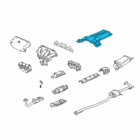 OEM 1999 Honda Accord Plate, Floor Heat Baffle Diagram - 74601-S84-A01