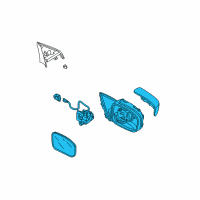 OEM 2008 Acura TSX Mirror Assembly, Passenger Side Door (Nighthawk Black Pearl) (Heated) Diagram - 76200-SEC-C43ZB