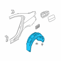 OEM 2020 BMW M340i xDrive COVER, WHEEL HOUSING, REAR L Diagram - 51-71-9-627-871