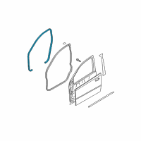 OEM 2005 Chevrolet Aveo Weatherstrip, Front Side Door Diagram - 96541728