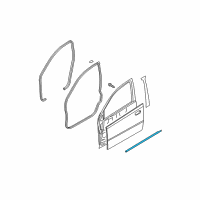 OEM 2006 Chevrolet Aveo Molding, Front Side Door Window Reveal Diagram - 96541722