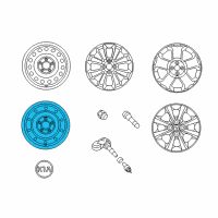 OEM 2017 Kia Rio Wheel Assembly-Temporary Diagram - 529101W950