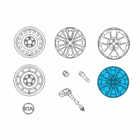 OEM Kia Rio Wheel Hub Cap Assembly Diagram - 529601W150