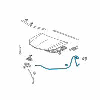 OEM 2007 Acura RDX Wire Assembly, Hood Diagram - 74130-STK-A01