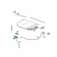 OEM 2012 Acura RDX Lock Assembly, Hood Diagram - 74120-STK-505