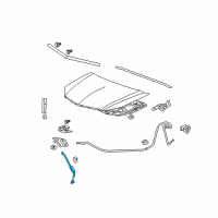 OEM Acura RDX Stay, Hood Opener Diagram - 74145-STK-A00