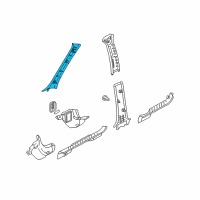 OEM Ford Escape Weatherstrip Pillar Trim Diagram - 6L8Z-7803599-AAB