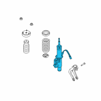 OEM 2012 BMW X6 Front Left Suspension Strut Diagram - 37-11-6-788-761