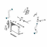 OEM 2019 Toyota RAV4 Upper Hose Clamp Diagram - 90466-A0038