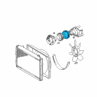 OEM 1994 Toyota T100 Pulley Diagram - 16372-65010