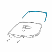 OEM 2004 Ford Thunderbird Weatherstrip Diagram - 1W6Z-7603110-AC