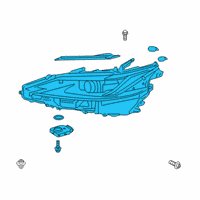 OEM 2022 Lexus ES300h Headlamp Assembly, Left Diagram - 81150-06C91