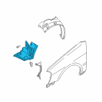 OEM 2002 Infiniti Q45 Protector-Front Fender, Front LH Diagram - 63845-AT500