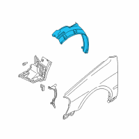 OEM 2006 Infiniti Q45 Protector-Front Fender, RH Diagram - 63842-AR000