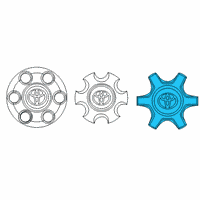 Genuine Toyota Tacoma Center Cap diagram