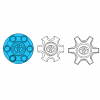 Genuine Toyota Tacoma Center Cap diagram