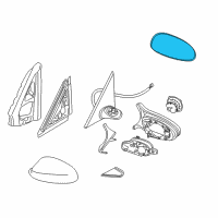 OEM 2013 BMW M3 Mirror Glass, Heated, Convex, Right Diagram - 51-16-8-041-954