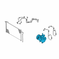 OEM 2007 Hyundai Accent Compressor Assembly Diagram - 97701-17511