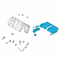 OEM Infiniti G35 Cushion Assembly Rear Seat Diagram - 88300-AC800