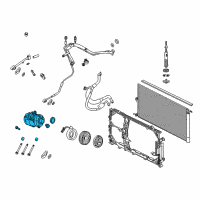 OEM 2008 Lincoln Mark LT Compressor Assembly Diagram - 9L3Z-19703-E