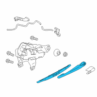 OEM 2012 Nissan Quest Rear Window Wiper Arm Assembly Diagram - 28780-1JA0A