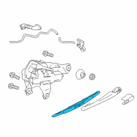 OEM 2012 Nissan Murano Back Window Wiper Blade Assembly Diagram - 28790-ED000