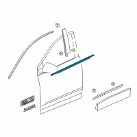 OEM 2022 GMC Acadia Belt Molding Diagram - 84190176