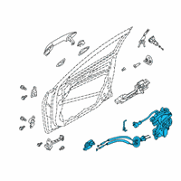 OEM 2022 Kia Forte Front Door Latch Assembly Diagram - 81310M7100