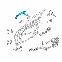 OEM 2021 Kia Forte Door Outside Handle Assembly Diagram - 82661M6110