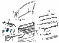 OEM Jeep Grand Wagoneer SWITCH-POWER WINDOW Diagram - 68410642AC