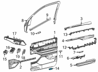 OEM 2022 Jeep Wagoneer Door Diagram - 68416501AA