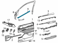 OEM 2022 Jeep Wagoneer FRONT DOOR BELT INNER Diagram - 68406260AB