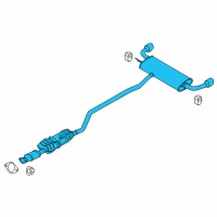 OEM 2021 Ford Edge Muffler & Pipe Diagram - F2GZ-5F250-A