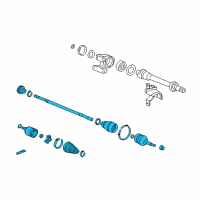 OEM Honda Crosstour Driveshaft Assembly, Driver Side Diagram - 44306-TY4-A22