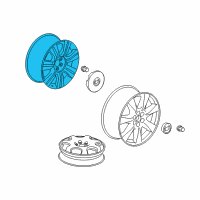 OEM 2014 Cadillac SRX Wheel, Alloy Diagram - 9597417