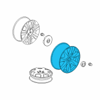 OEM 2013 Cadillac SRX Wheel, Alloy Diagram - 9599015