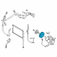 OEM 2014 Kia Forte5 PULLEY Assembly-A/C Compressor Diagram - 976433X500