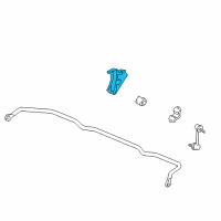 OEM Acura Bracket, Left Rear Stabilizer Diagram - 52318-SZ3-010