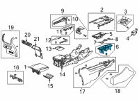 OEM 2022 Acura MDX Cupholder (Deep Black) Diagram - 83438-TYA-A02ZA