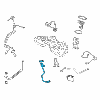 OEM 2013 BMW ActiveHybrid 7 Fuel Tank Ventilation Valve With Pipe Diagram - 13-90-7-619-297