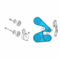 OEM Honda Pilot Belt, Power Steering Pump Diagram - 56992-RN0-A01