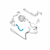 OEM 2005 Ford Mustang Power Steering Suction Hose Diagram - 7R3Z-3691-B