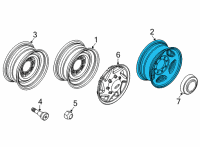 OEM 2011 Ford E-250 Wheel, Alloy Diagram - BC2Z-1007-B